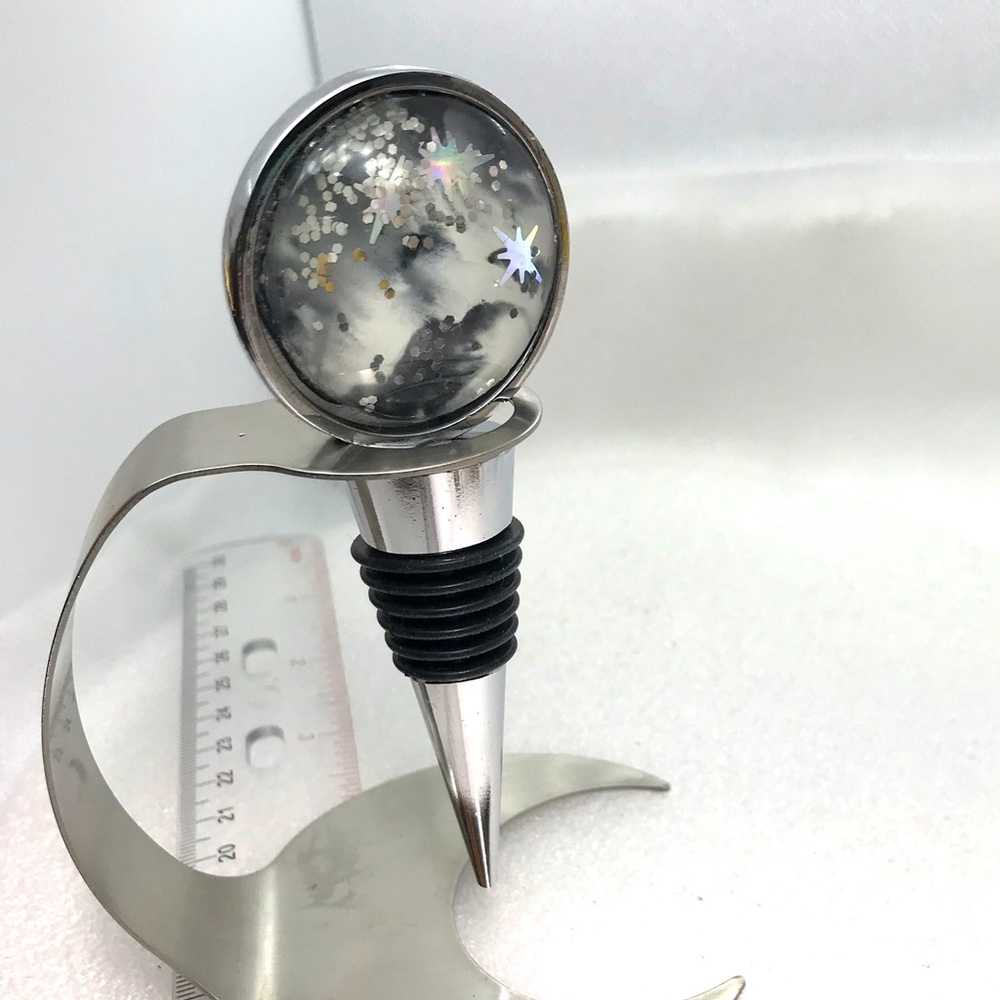 Wine bottle stopper handmade glass dome 36
